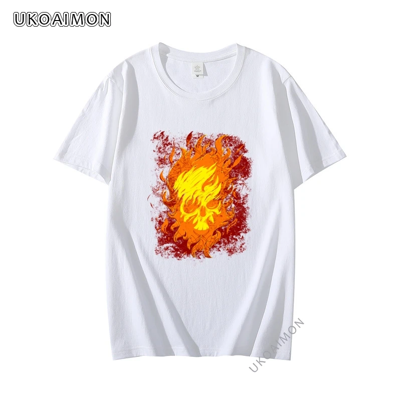 

Wholesale Burn Skull Special Street TShirt Teenagers Cheap TShirts Cotton Plain T-Shirt Slim Fit Leisure T Shirt Boyfriend Gift