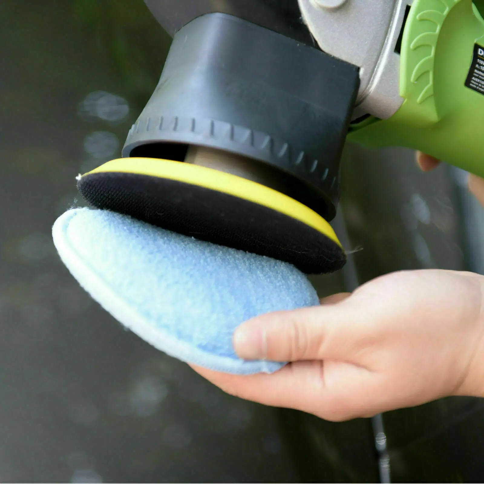

10pcs Sponge Set Car Polishing Microfiber Waxing 4.7 Inch Blue Supplies