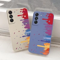 watercolor shockproof liquid silicone case for samsung galaxy s21 s10 note 20 10 a72 a52 a42 a32 a71 a51 phone back cover case