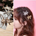 Для девочек с изображением милой бабочки сплав заколки для волос для темпераментных женщин модная челка зажим для волос аксессуары для волос