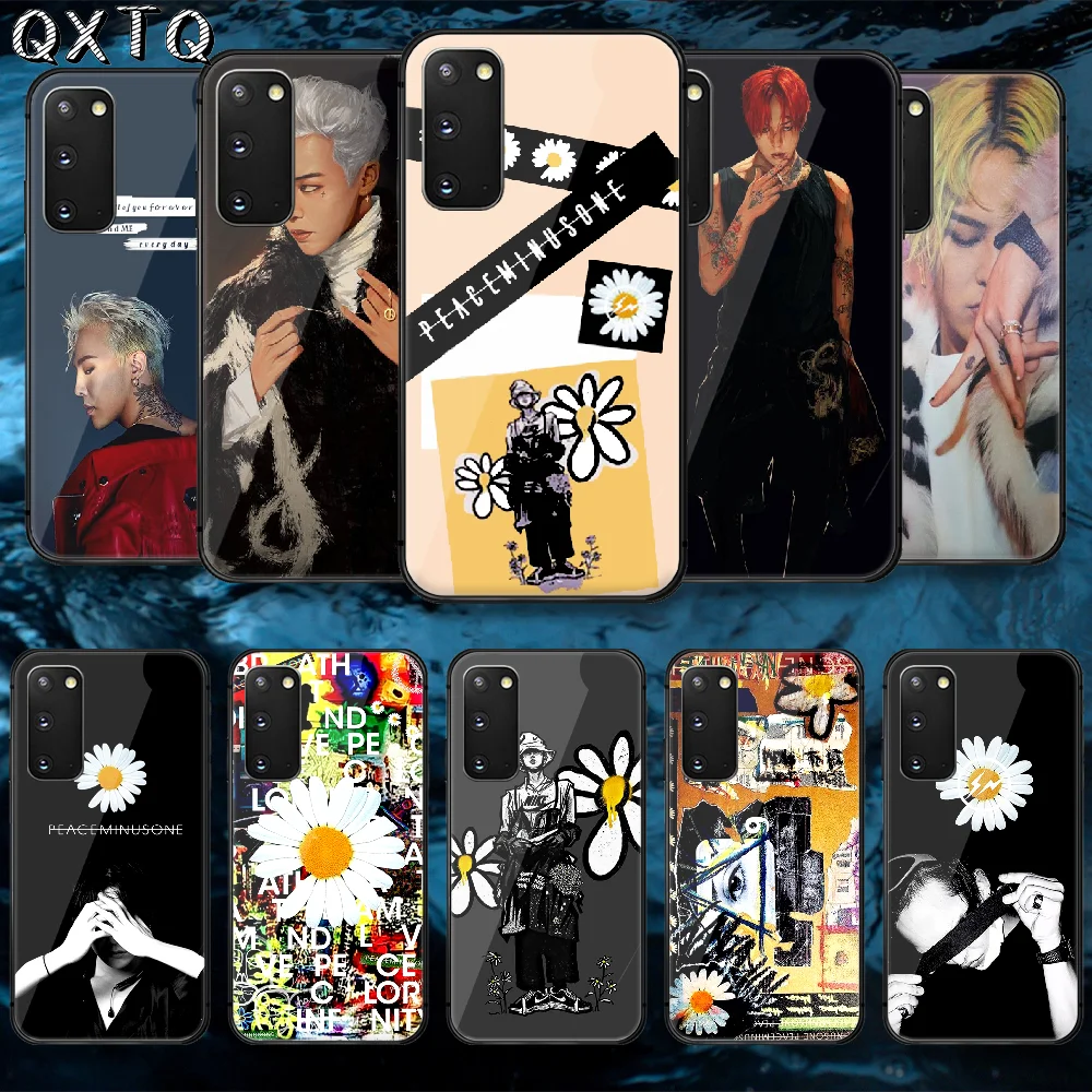 

QXTQ Kpop G-Gragon Tempered Glass Phone Case Cover For Samsung Galaxy Note S 9 10 20 21 E Plus Ultra M 31 51 FE Hoesjes Cell