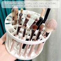49 holes cosmetic storage box white makeup holder removable reusable plastic porous assemble nail pen organizer for women