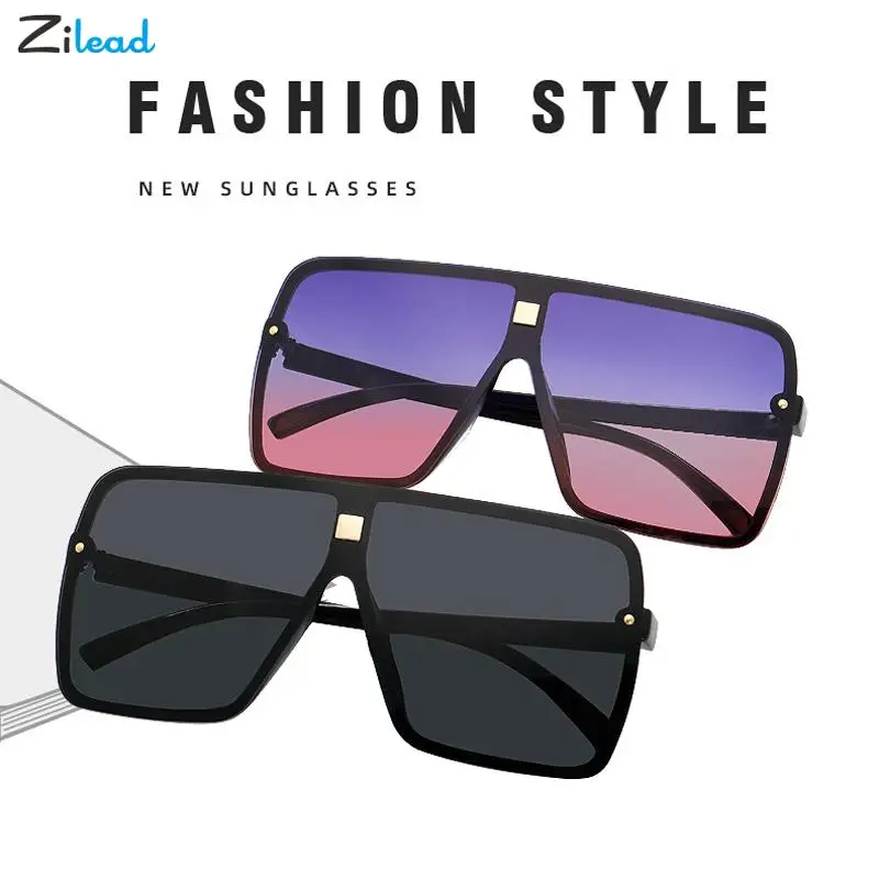 

Zilead Gradient Sunglasses Fashion Classic Brand Design Women UV400 Sun Glasses Big Frame Outdoor Shading Eyeglasses Oculos