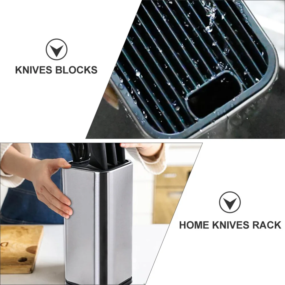 

1pc Knives Storage Rack Knives Storage Holder for Home Restaurant Hotel (Silver)