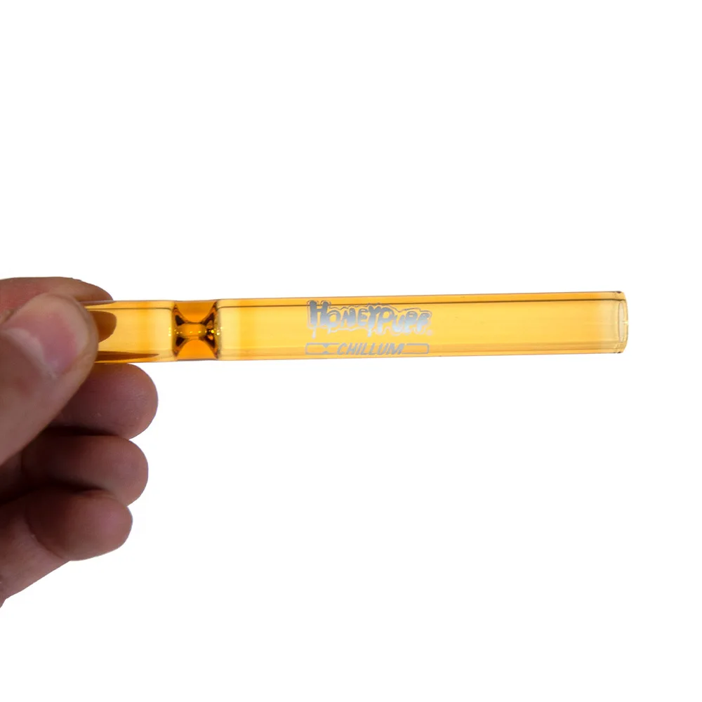 HONEYPUFF 105 мм Труба Мини Стеклянная курительная трубка прозрачная с двумя
