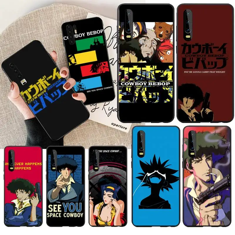 Мягкий силиконовый черный чехол для телефона PENGHUWAN Cowboy Bebop See You Space Huawei P30 P20 P10 P9 P8