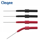 4 шт., гибкие щупы Cleqee P5009, изоляция головы из ПВХ, иглы для прокалывания, неразрушающие задние щупы, разъем 4 мм, красныйчерный