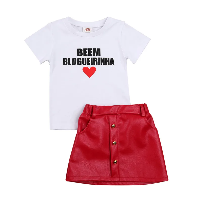 Сарафан для маленьких девочек футболка с короткими рукавами и буквами топы