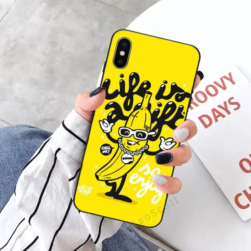 

Cartoon Cute Fruit Yellow Banana Phone Case for iPhone 11 12 mini pro XS MAX 8 7 6 6S Plus X 5S SE 2020 XR
