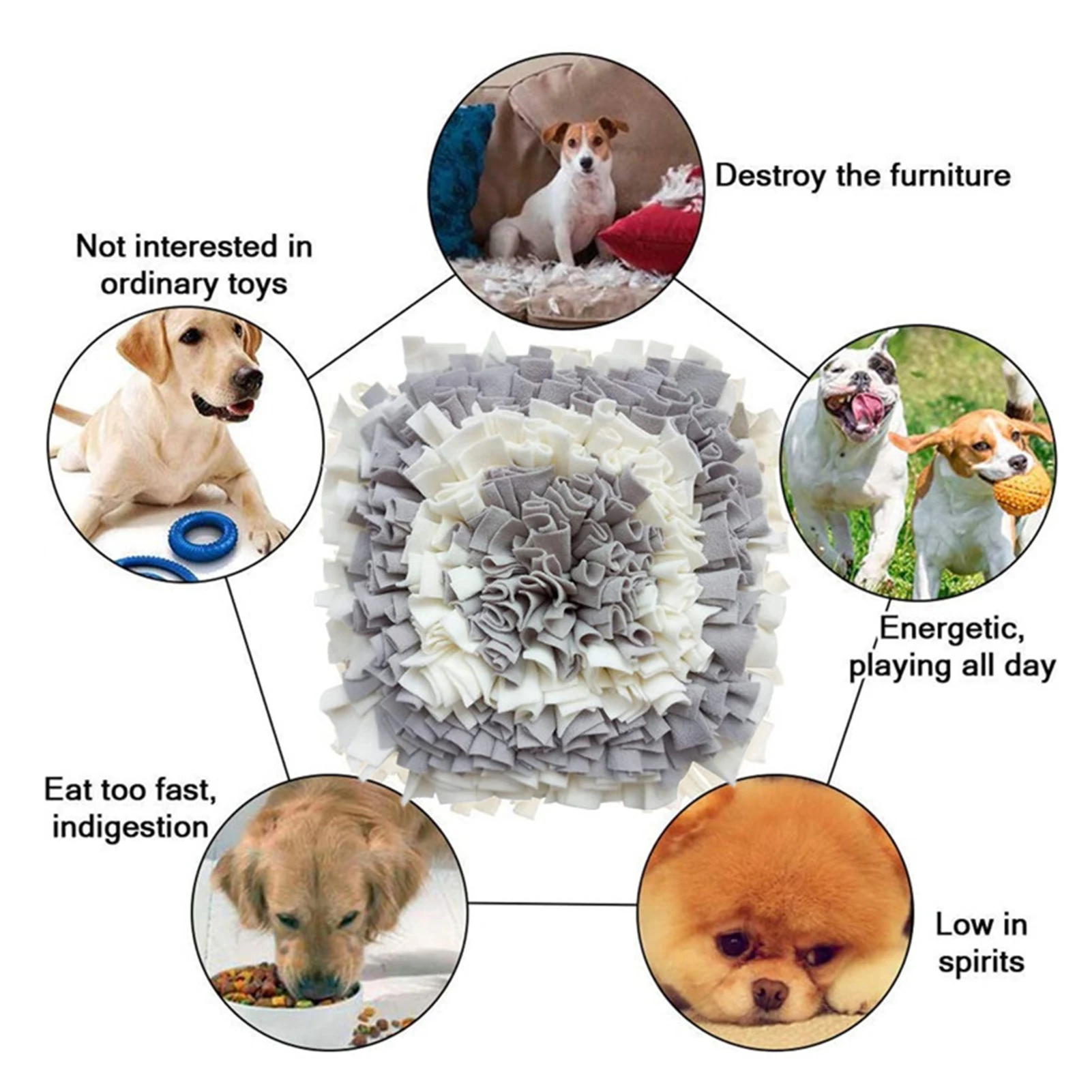 Pet Dog Snuffle Mat Nosework Pad Feeding Washable Sniffing Training Blanket Nose Pads for Dogs Puppy Supplies |