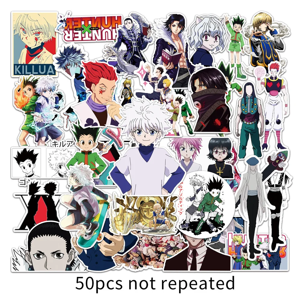 

10/50pcs/Pack Hot Anime Hunter X Hunter Stickers Decal Laptop Bicycle Guitar Skateboard Sticker Kid DIY Graffiti Stikers Toy