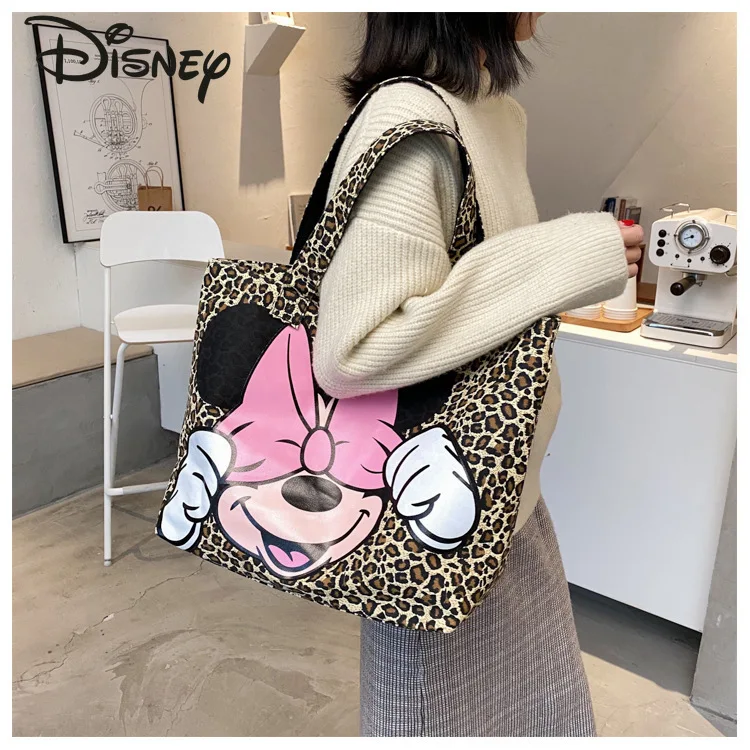 

Модная дамская сумочка в стиле знаменитостей Disney's New Mickey Net, холщовая Высококачественная вместительная дамская сумка-мессенджер на одно пле...
