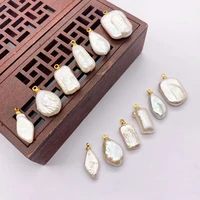 1pcnatural freshwater pearl pendant white multi shaped beads for jewelry making diy necklace earring accessories designer charms