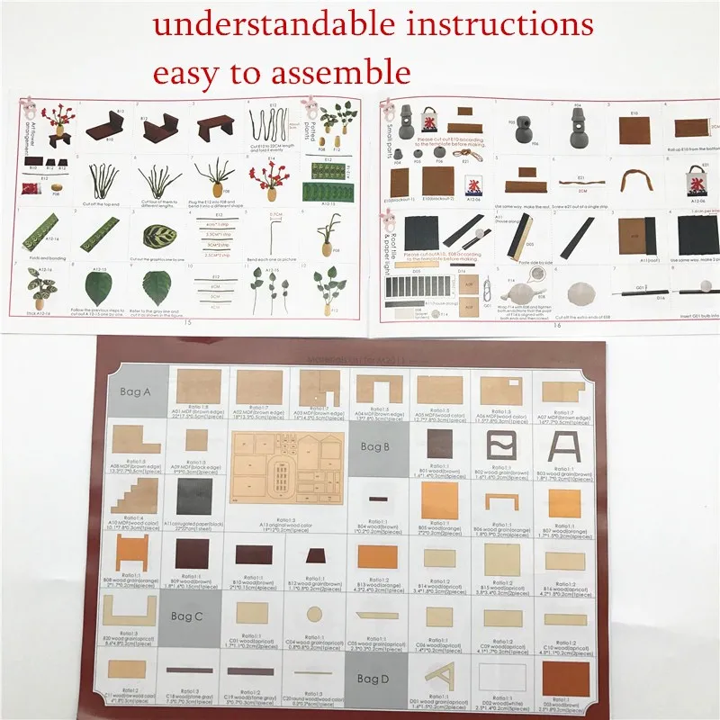 

doll house big holiday villa diy wooden doll houses kitchen baby doll miniature kit dollhouse 1:12 accessories juguetes para ni