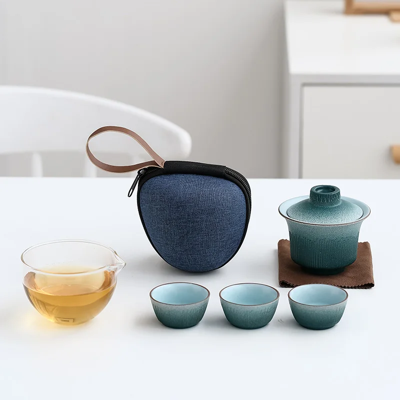 

Чайная и керамическая посуда для путешествий Gaiwan Teaset