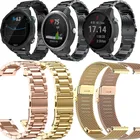 Браслет из нержавеющей стали для Garmin Move 3 CAME 2 SQ Vivoactive 4 3 3t Forerunner 745 158 55, ремешок для часов