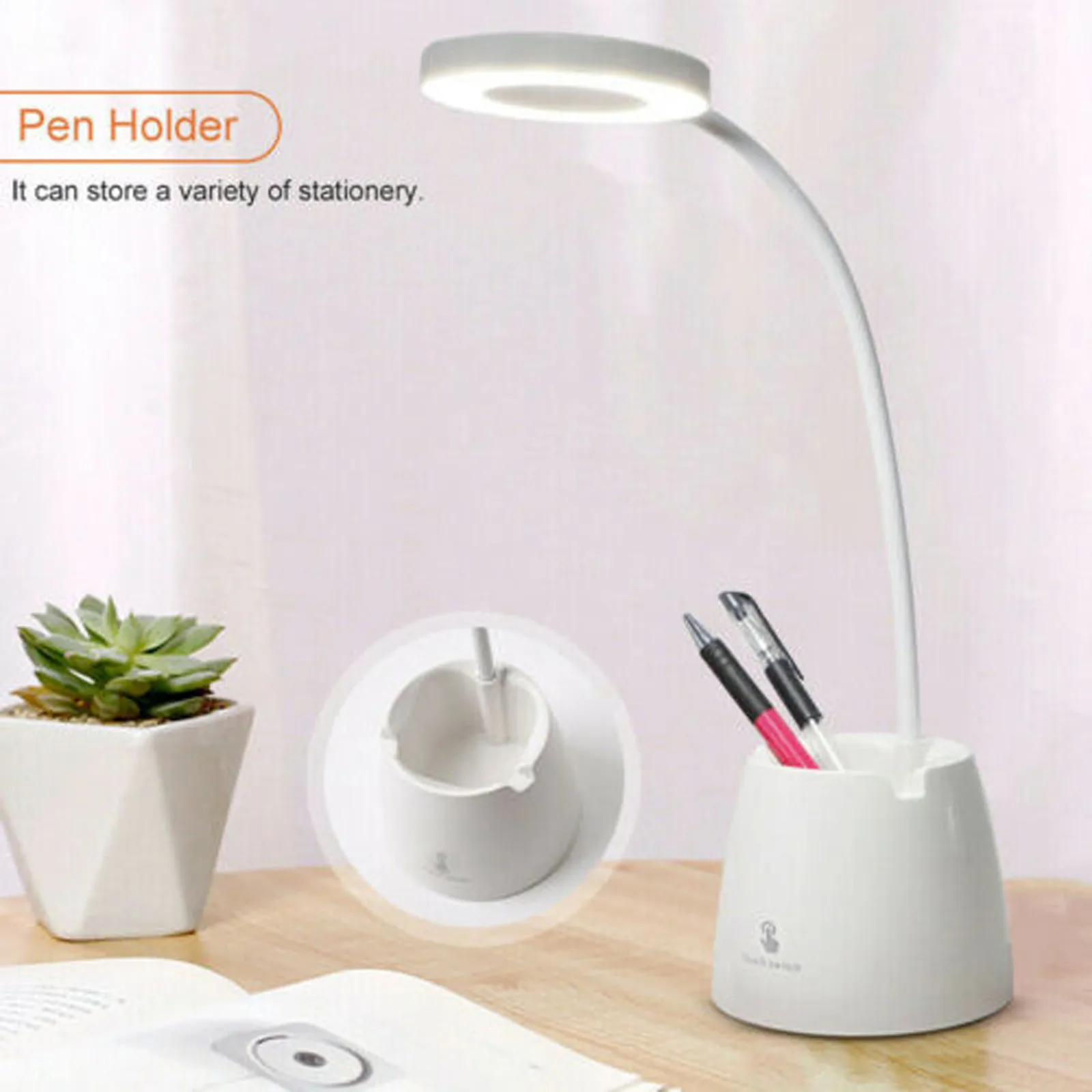 

Top Selling Dimmable LED Desk Lamp Reading Table Lamp Kawaii Room Decor Inducti Control Night Light Dropshipping