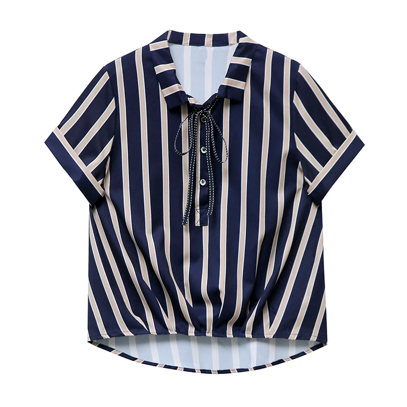 

COIGARSAM Fashion Short Sleeve blouse women New Summer Loose Chiffon blusas womens tops and blouses 8018