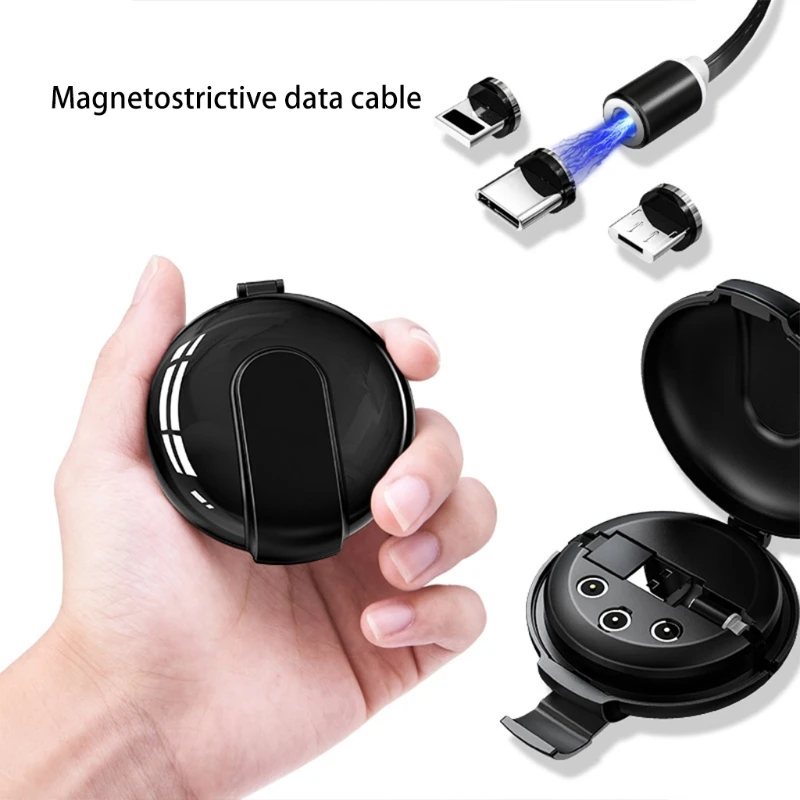

Three-in-one Magnetic Absorption Data Cable Support Fast Charging Data Transmiss