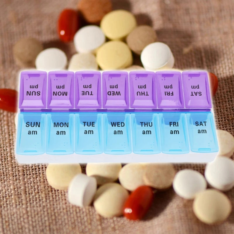 

Контейнер-органайзер для таблеток, 14 отделений, 7 дней