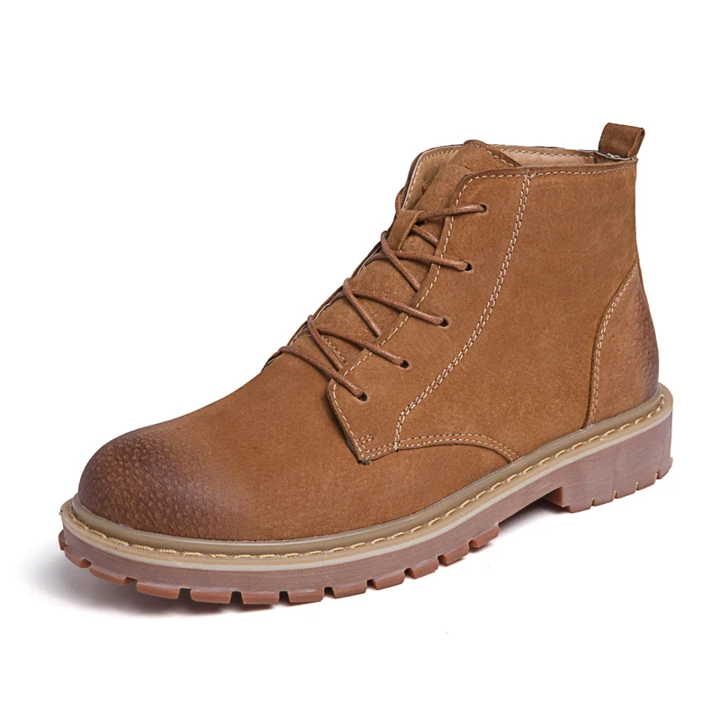 

Man Shoos Fashion Ankle Boots Shoes For Leather Men Men'S Platform Moto Bots Men's Luxury Brand Shoe Casual Rubber Motorcycle