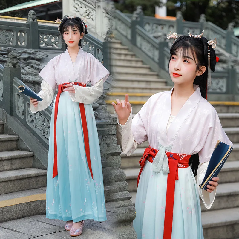 

2020 Chinese Style Traditional Women Costumes Han/tang/ming Dynasty Ancient Fairy Classical Dance Performance Hanfu Suit DQL3117