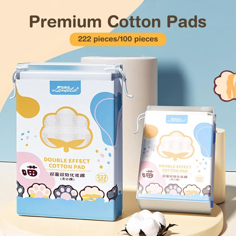 

100/200pcs Makeup Cotton Pads Non Woven Gauze Sponge Cotton Pads Natural Makeup Remover Pad Cleaning Sponge Washcloth