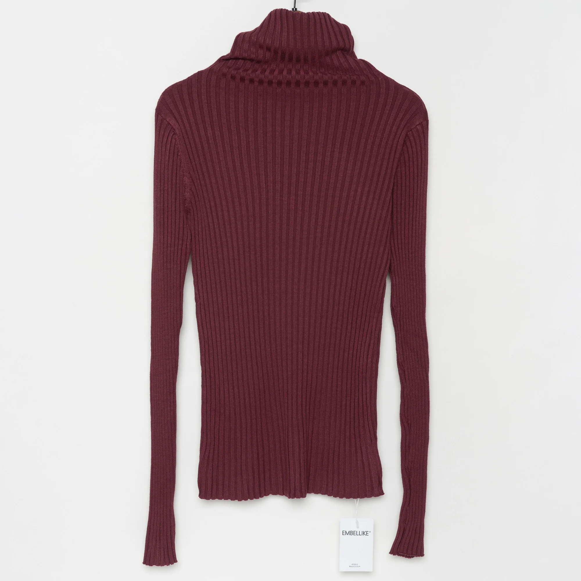 Базовая водолазка с высоким воротником женский свитер в рубчик пуловеры
