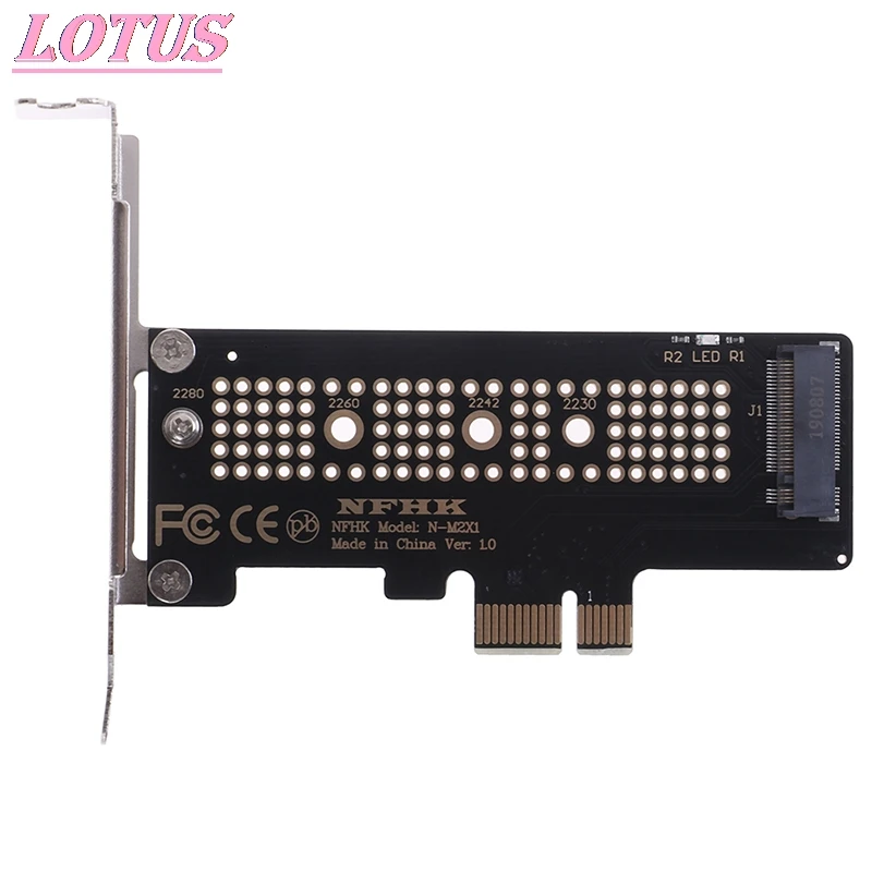 1 шт. адаптер NVMe PCIe M.2 NGFF SSD на X1 карта с кронштейном | Компьютеры и офис