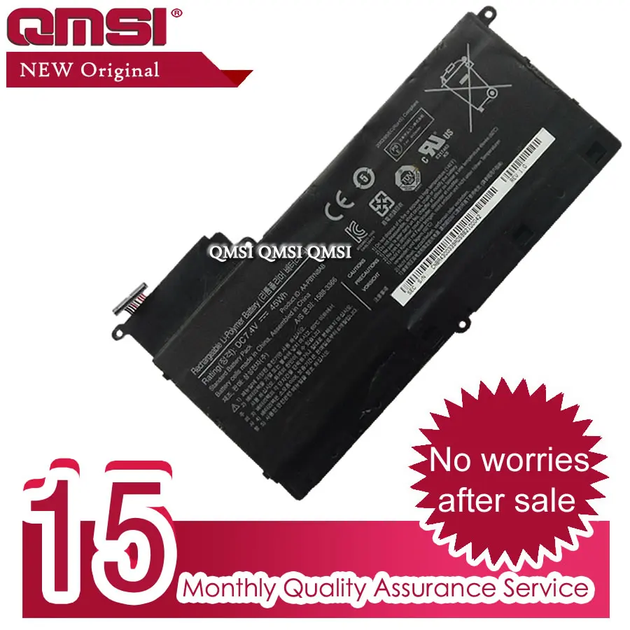 QMSI 7.4 V 45wh 6120mAh Original AA-PBYN8AB AA-PLYN8AB battery Apply to SAMSUNG NP530U4B 530U4B 530U4C 535U4C BA43-00339A laptop |