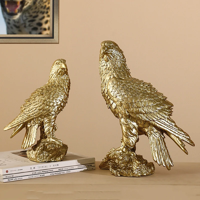 

Resin Animal Sculpture Home Decoration Statue Eagle Ornaments Living Room Decoration Accessories TV Cabinet Display Crafts Gift