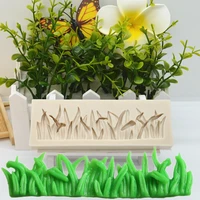 green grass shape resin mold silicone kitchen baking tools diy cake chocolate candy pastry fondant mold dessert lace decoration
