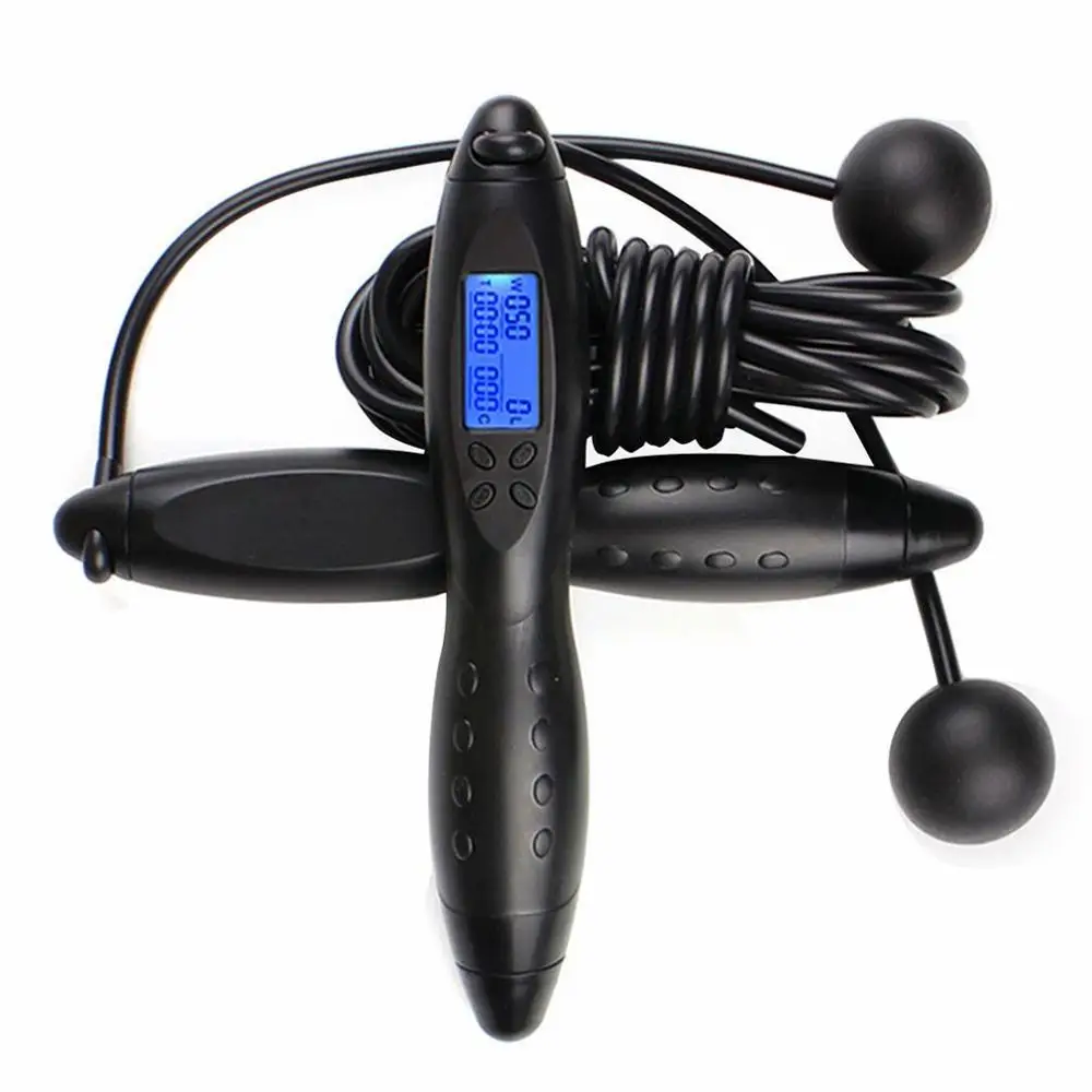 

Smart electronic counting adult fitness skipping rope High definition accurate digital display Anti-slip TPE hand grip