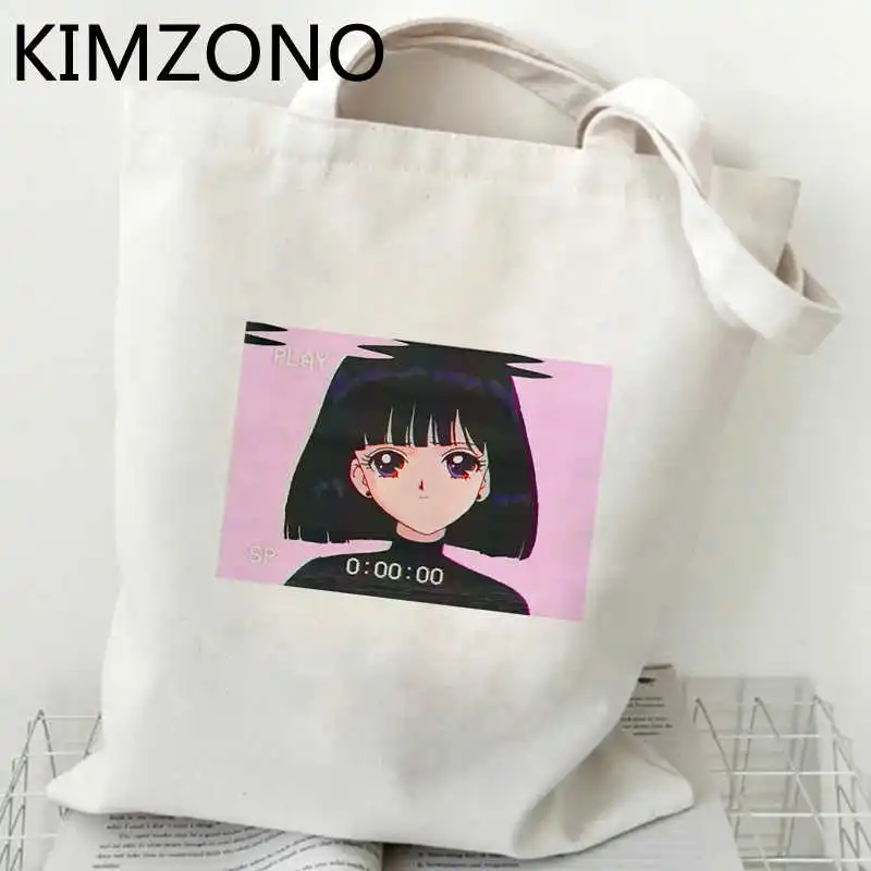 

Сумка для покупок Vaporwave, сумка для продуктов, Хлопковая сумка для покупок, многоразовая сумка для покупок, перезаряжаемые сумки, шоппинг, тка...