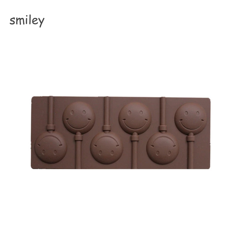 smiley 1 шт. ледяное печенье, форма для печенья, силиконовая форма для торта, пудинг, желе, конфеты, торт, Шоколадное Мыло, формы для выпечки, круглая форма для леденцов - Цвет: smiley