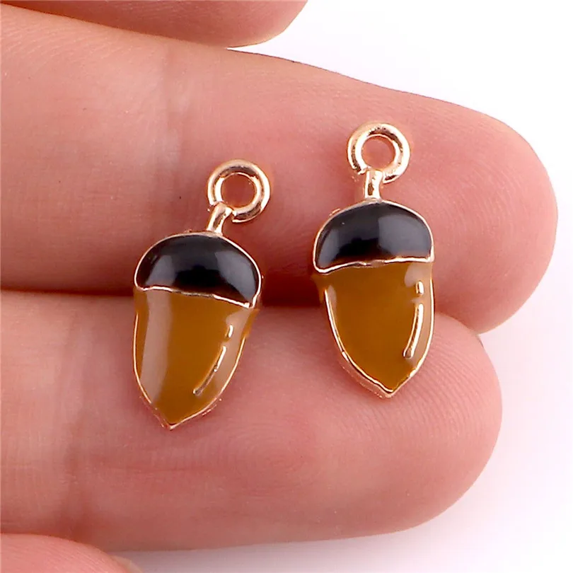 10 шт. Enamels черная Белочка с орешками сплав серьги амулеты DIY ручной работы изготовление волос ожерелье ювелирные изделия, подвески, аксессуары