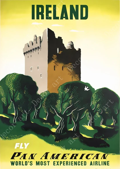 Европа Ирландия пробковый мустер поп-арт путешествия холст картины винтажные