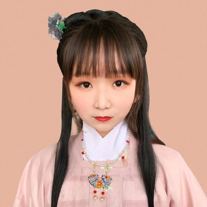 

YYOUFU Chinese Traditional Hair Accessories for Women Retro Necklace with Tassel Chain Beads Collar Jewelry Headdress Headwear