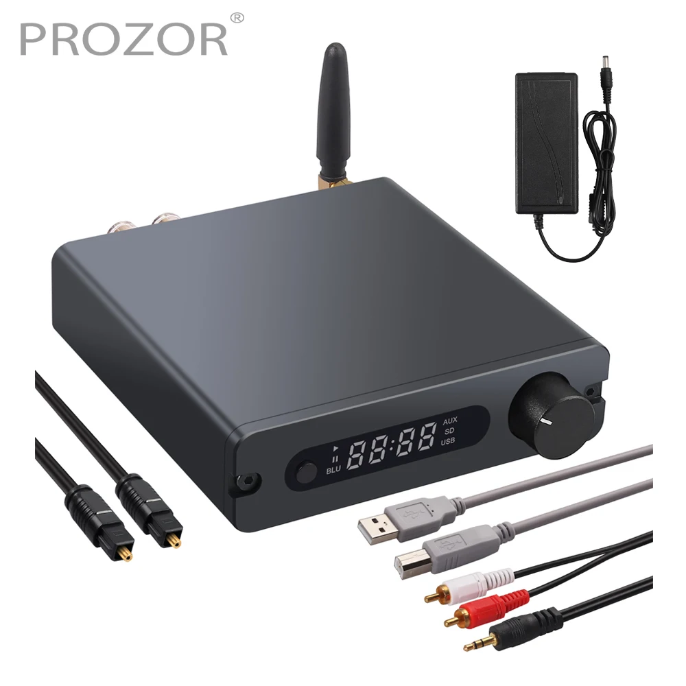 192 кГц Bluetooth 5 0 Hi Fi стерео аудио усилитель 100 Вт + цифровой мощности DAC оптический