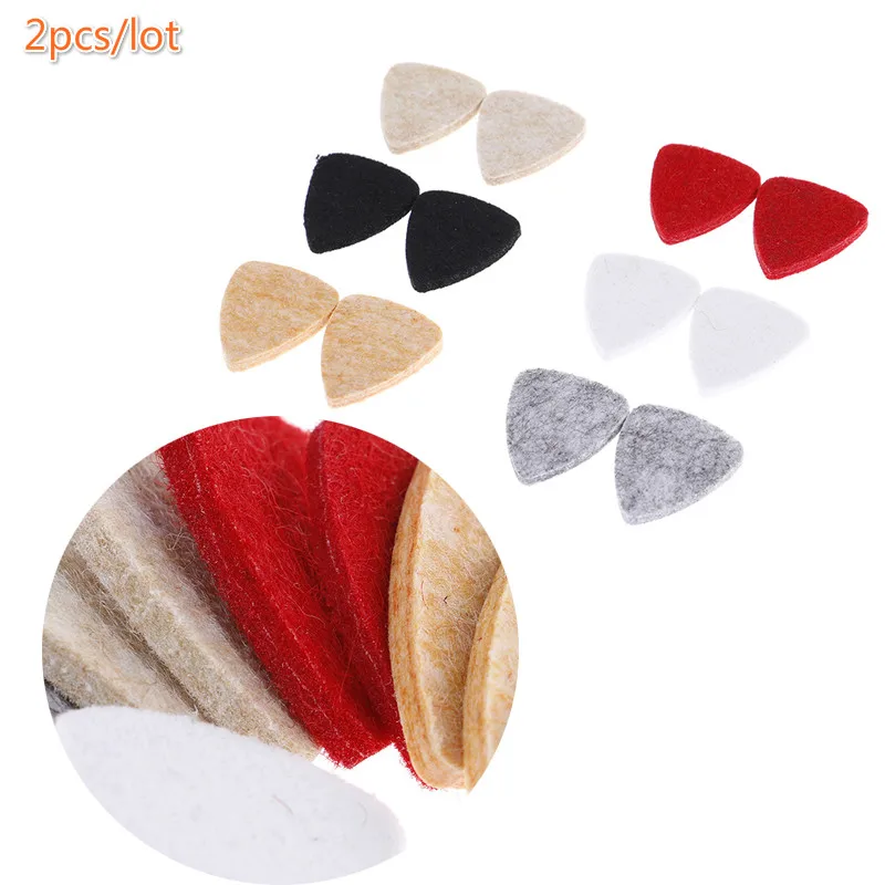 

2Pcs/Lot Ukulele Soft Felt Picks Plectrum Personalized Ukelele Accessories 31 * 26mm New