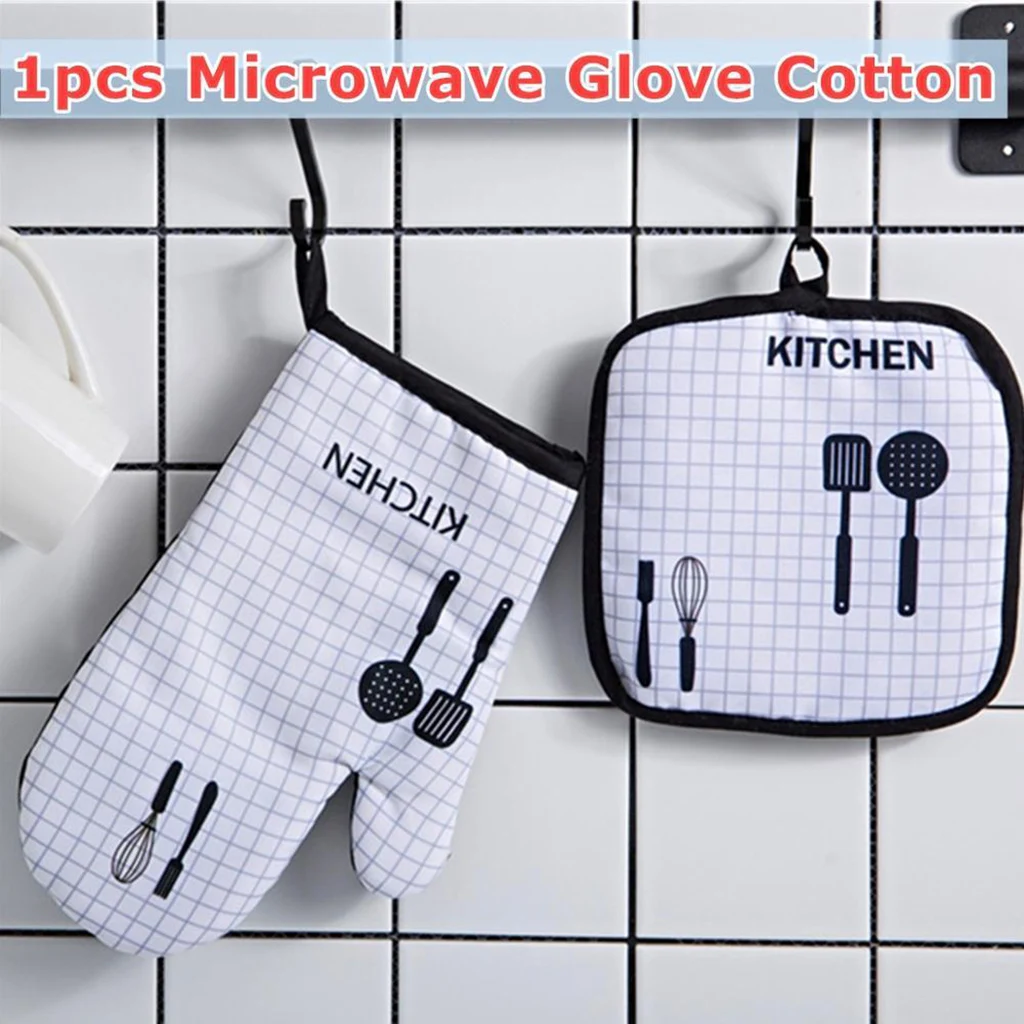 

2pcs Oven Mitts and Pot Holders, Heat Resistant Cooking Gloves Long Waterproof BBQ Kitchen Oven Mitts Quilted for Cooking