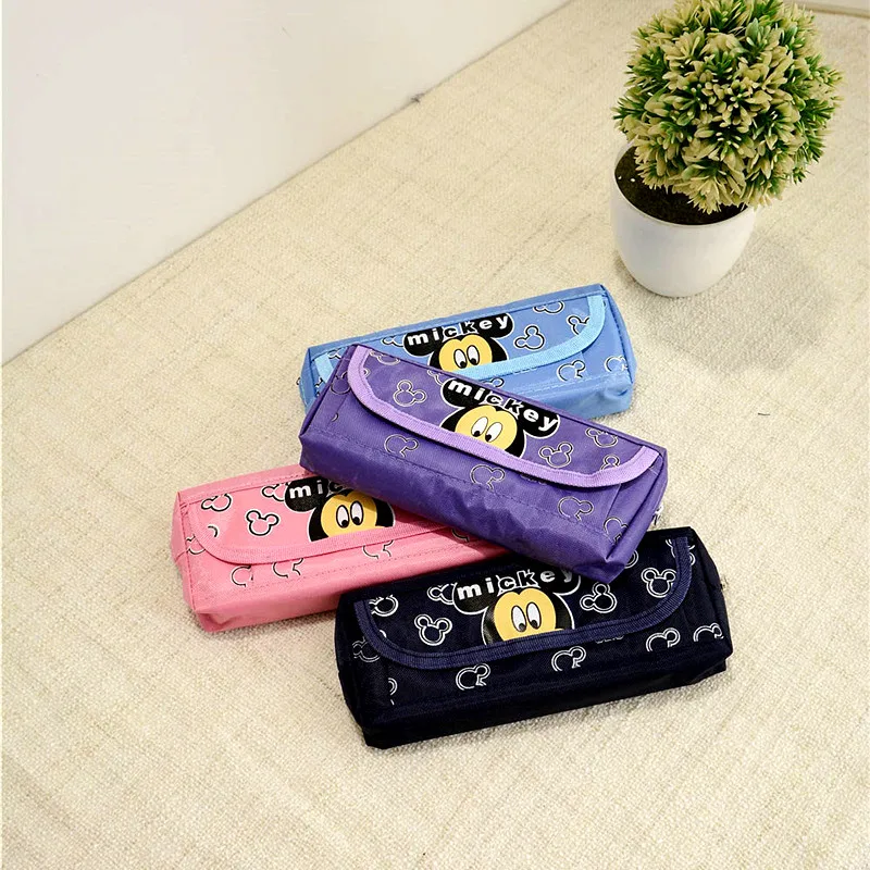 Простой Дисней мультфильм персонаж пенал для мальчиков девочек Микки Минни