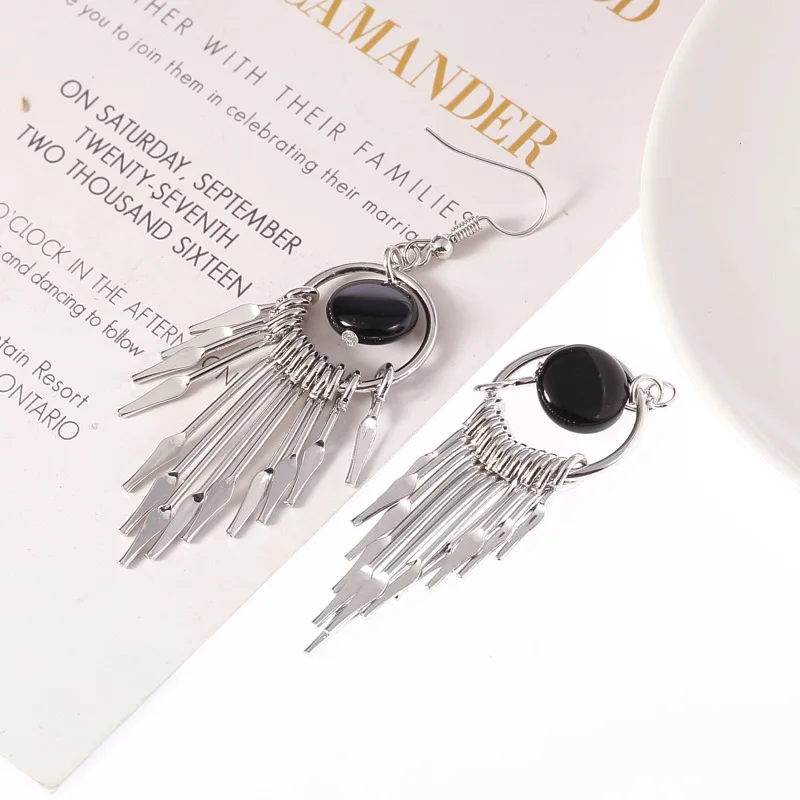 

gold hoop earrings for women tassel pendientes fashion boucle oreille femme earings korean dangle drop tous vintage long earring