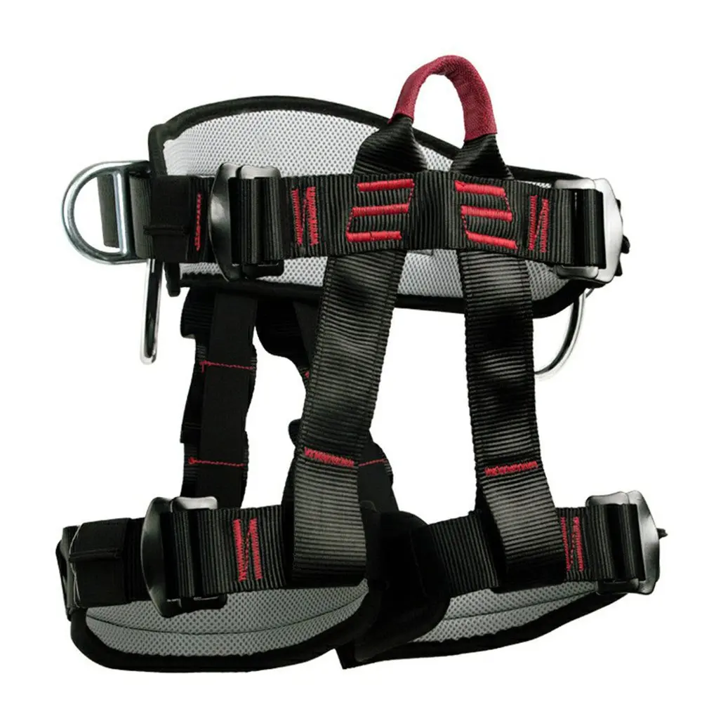 

2021 Professional Outdoor Sports Safety Belt Rock Mountain Climbing Harness Waist Support Half Body Harness Aerial Survival Tool