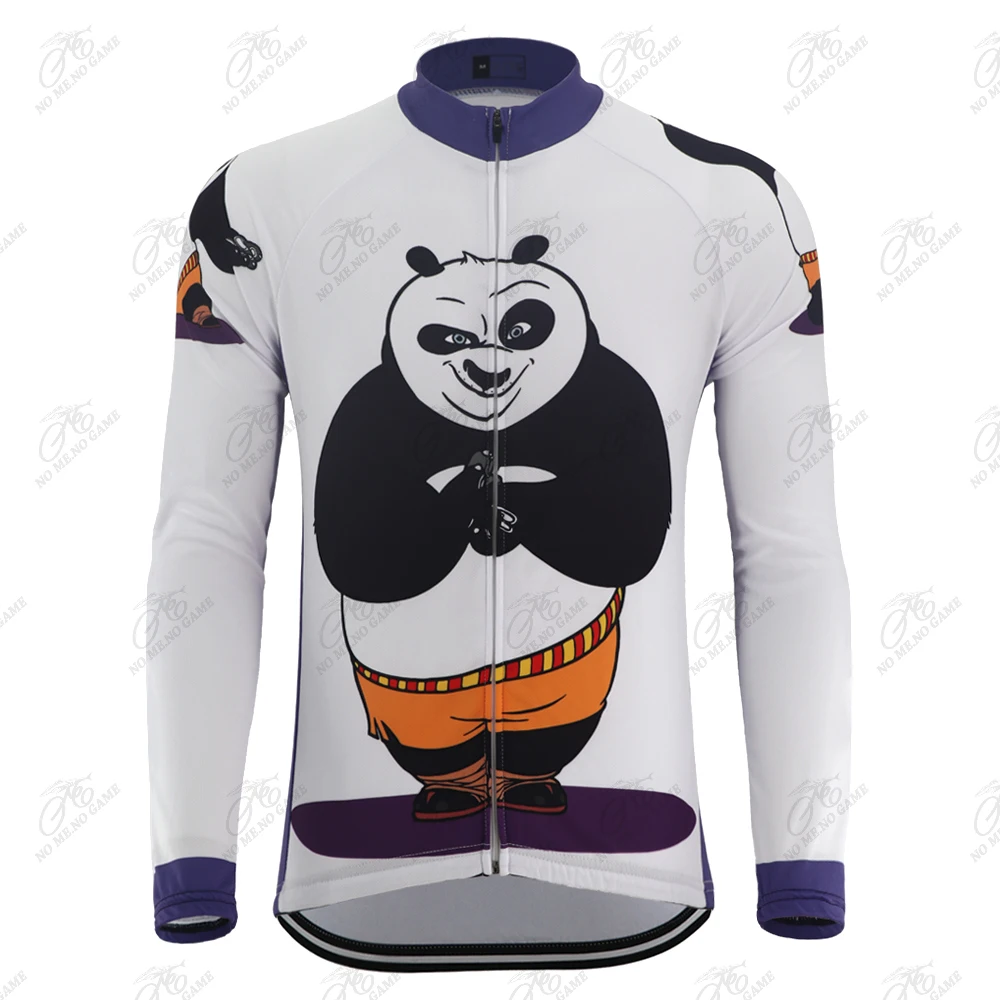 Классическая забавная одежда для велоспорта из флиса с длинными рукавами на