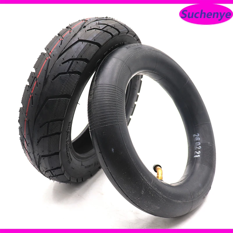 

10 Inch 10x2.50 Tire TUOVT 60/80-6 Pneumatic Inner Tube Outer Tyre for Electric Scooter Front and Rear Wheel Replacement Parts