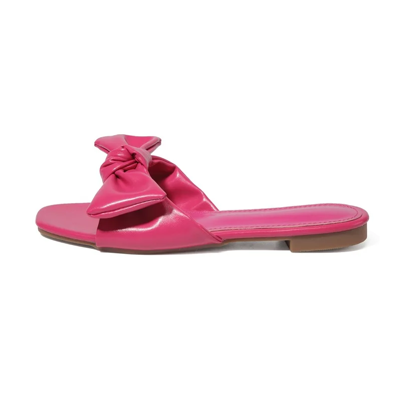 Summer Women Flat Shoes Beach Slippers Bowknot Sandals Open Toe Outdoor Slides Casual Ladies Flip Flops Sandalias Mujer | Обувь