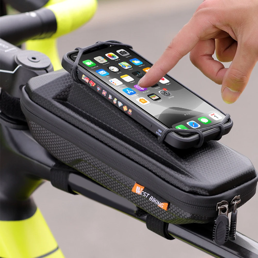 

Rainproof Bike Bag For 4-6.5' Front Phone Bag Special Waterproof EVA Hard Shell With Phone Holder Motorcycle Bike Accessories