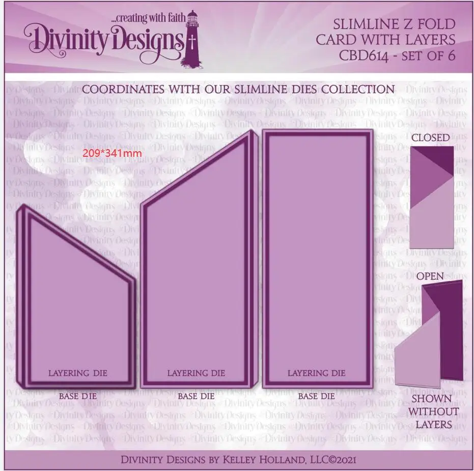 

Metal cutting dies Slimline Z Fold with Layers cut die mold card Scrapbook paper craft knife mould blade punch stencils