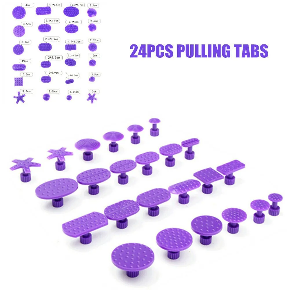 

24PCS Pulling Tabs Car Body Paintless Hail Dent Removal Repair Tool Glue Puller Repair Dents To Avoid Damage To The Paint.